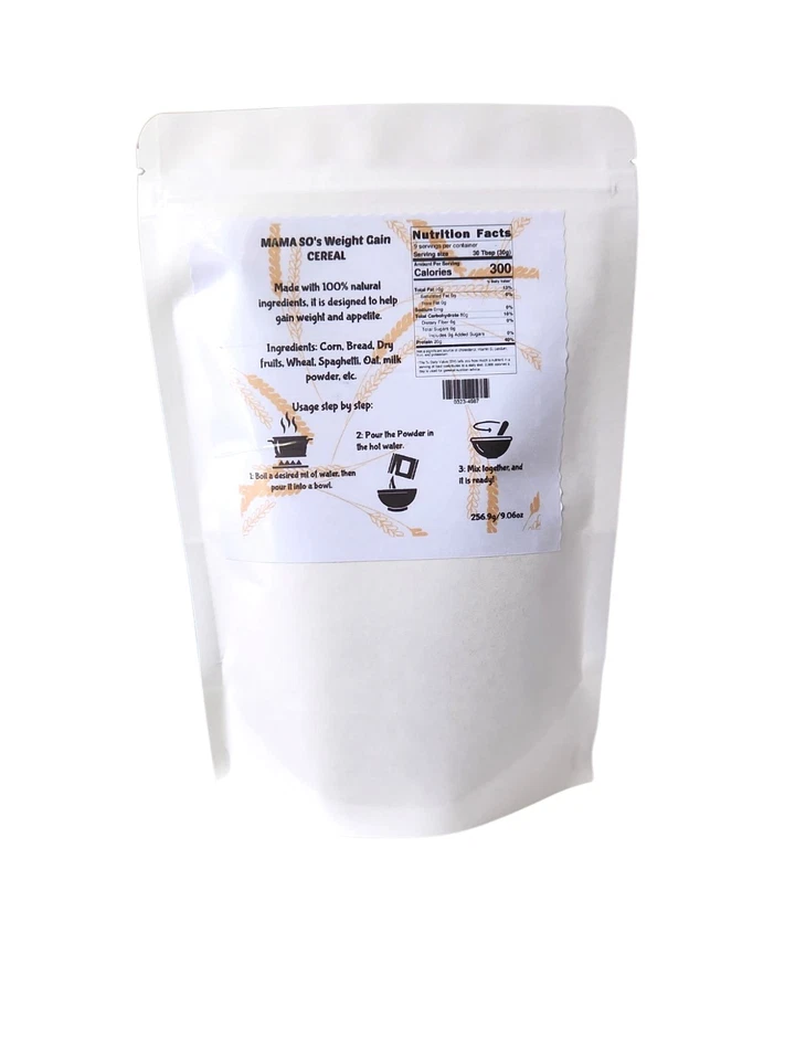 POTENTE CEREAL EN POLVO AUMENTO DE PESO BBL 1 SEMANA. 256,9 g Foto 3 de 4