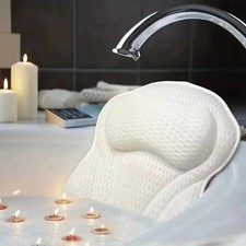 Bathtub Pillow For Tub Bath Pillow For Neck Back Support With Strong Suction