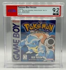 Pokemon Blue Version Nintendo Game Boy CIB Complete Sandshrew PSA 9.2 Graded