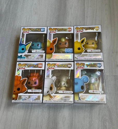 Lot of 6 Pokemon Center Edition Funko Pops