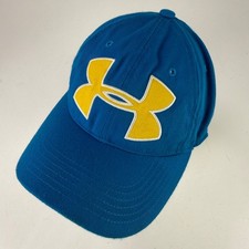 Under Armour Hat Boys Blue Yellow Youth OSFA Adjustable Baseball Cap