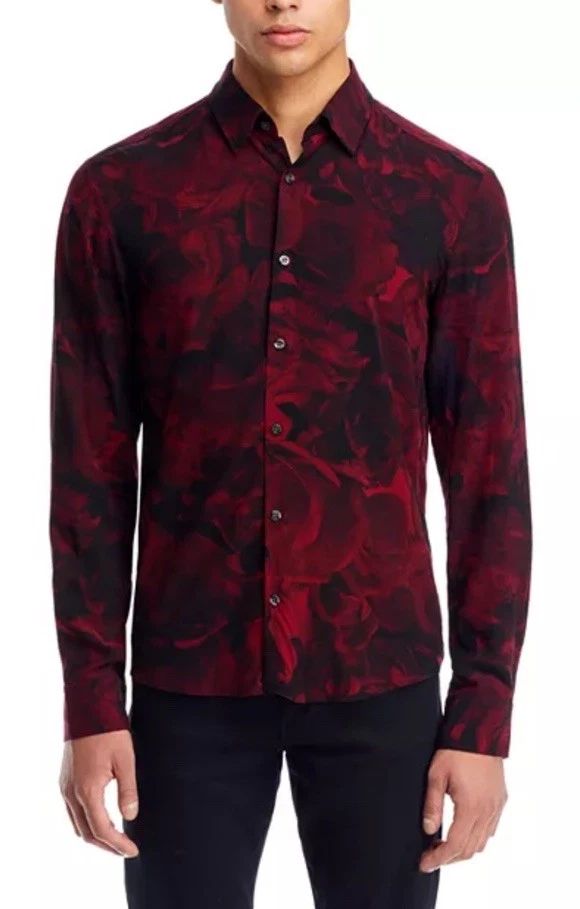 HUGO Ermo 休闲修身长袖纽扣前衬衫中号 — 第 3/4 张图片