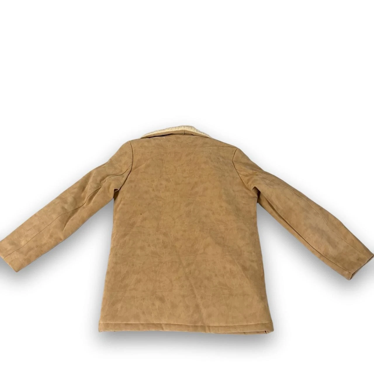 Vintage 70s/80s Swingster Tan Faux Sherpa Suede Ranch Jacket image 2