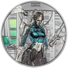 2024 Cyber Queen Rebirth Silver Coin - Cook Islands - 3 oz Black Proof in Color