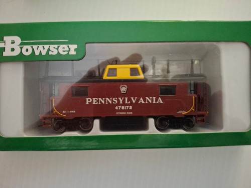 Bowser #42522 N8 Caboose PRR con cúpula amarilla y antena de radio # 478172 | Condition: New