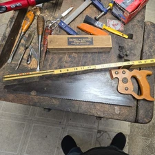 Antique Henry Disston & Sons Philadelphia  Small 19" Hand Saw