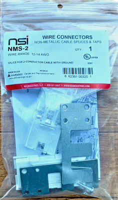 NSI NMS-2 SPLICE KIT FOR #12-14 NMB (NON-METALLIC) CABLE (ROMEX) FREE SHIPPING!