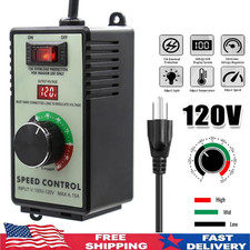 Versatile AC Motor Speed Controller 120V Electric Fan Speed RegulatorLED Display