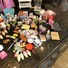 Doll Size Play Food & Drink Lot Miniature Diorama