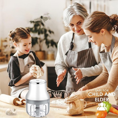 Elektrisch Zerkleinerer Multizerkleinerer Obst Zwiebelschneider Knoblauchhacker - Bild 12 von 13