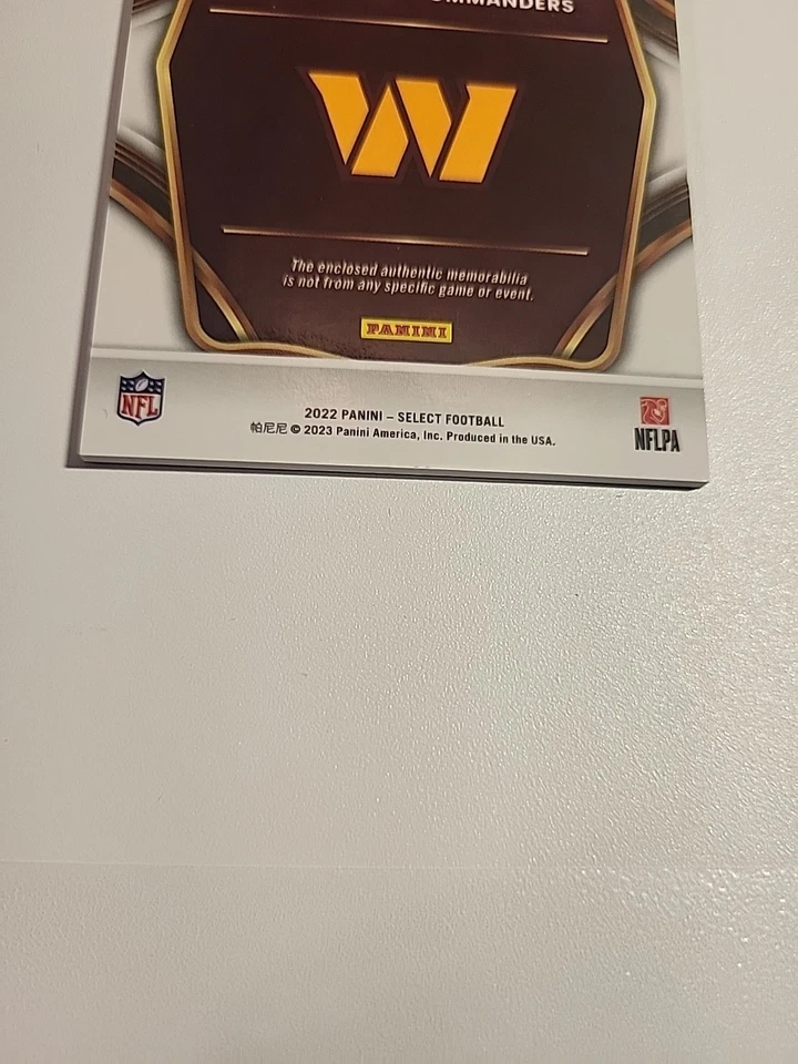 Brian Robinson Jr patch 2022 Panini Select #DS-21 Red Prizm MEM RC - Image 3 of 4