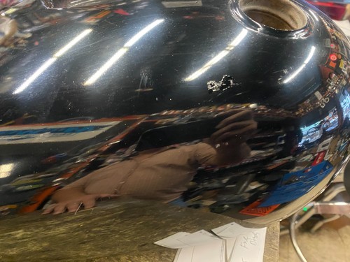 Vivid Black Gas TAnk Harley FXR Dash Model Low rider Superglide 1982-1994 Custom - Foto 7 di 13