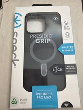 GENUINE Speck Presidio2 Grip Case For iPhone 16 PRO MAX Charcoal Gray OPEN NEW