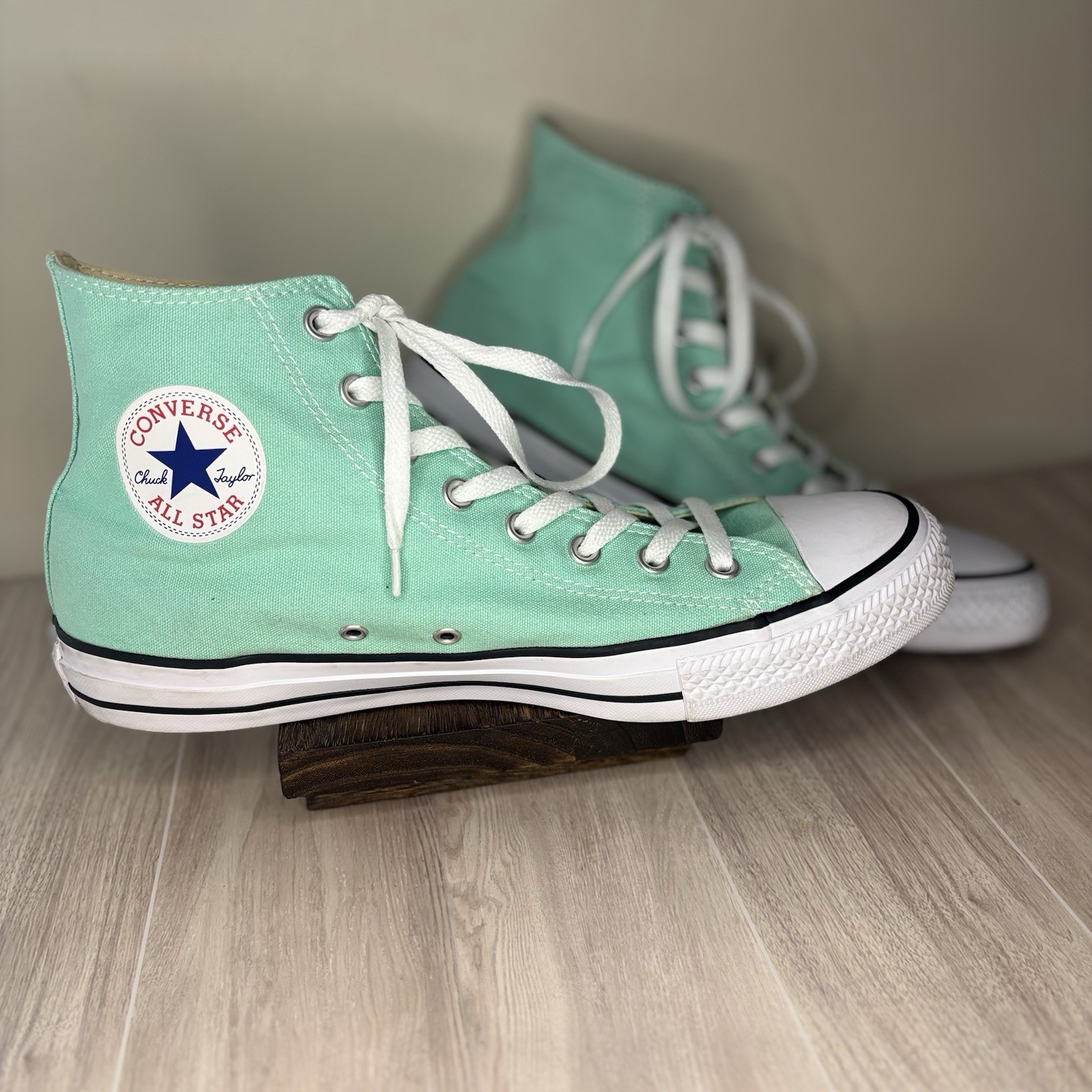 Converse Chuck Taylor All Star Women 13 Men 11 Mint Green Hightop