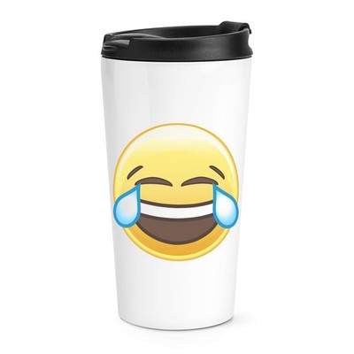 Lachen Weinen Emoji Reisebecher Tasse Gesicht Lustig Thermobecher