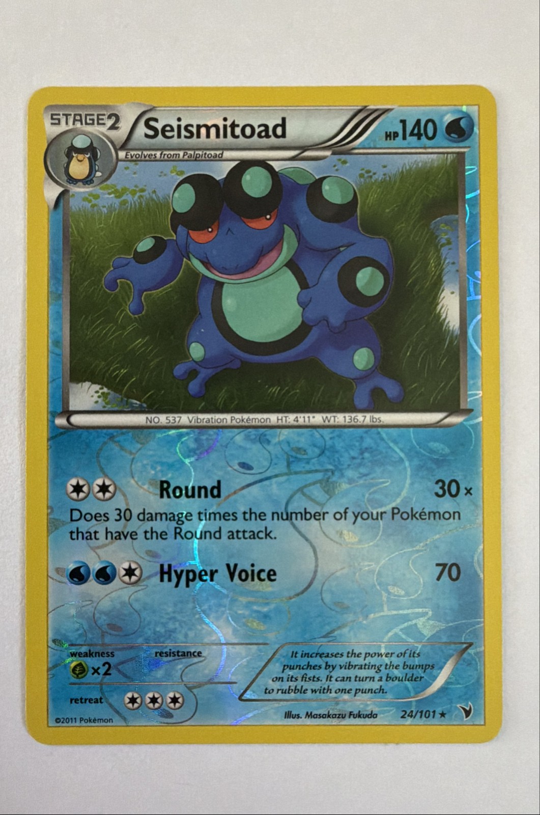 Seismitoad 24/101 Noble Victories Reverse Holo