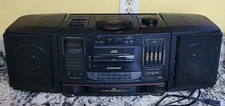 JVC CD Portable System PC-X200 BOOMBOX AM/FM Cassette CD Player 100% TESTED