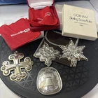 Lot Of 4-Sterling Silver Christmas Ornaments Towle, Gorham,Reeds&Barton-76 Grams