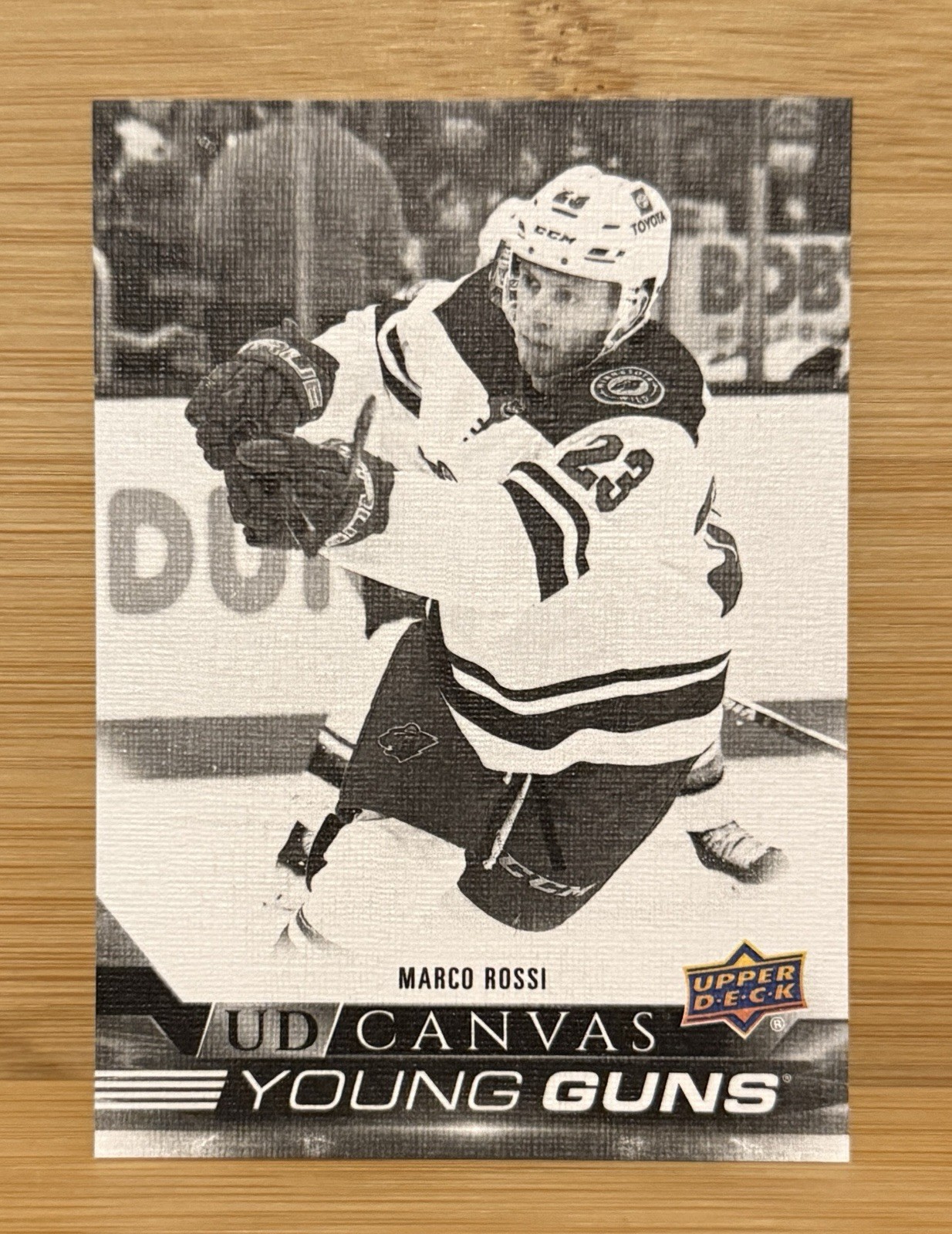 2022-23 Series 1 UD Canvas Young Guns Black & White Marco Rossi #C114 Rookie RC