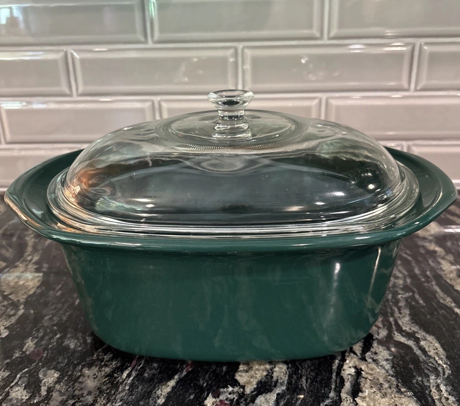 Rival 3760 Replacement Green Crock Stoneware With Lid for Crockpot 4.5 Qt Oval