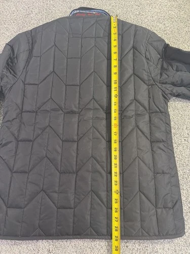 NWT Robert Graham Men’s Quilted Jacket Puffer Shirt Large Black Print Lining image 7