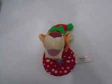 Christmas Tigger Baby Ring Plush Stuffed Toy Squeak Toy