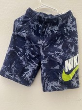 Nike Youth Boys Big Kids Sportswear Printed French Terry Shorts Size XL Navy NWT