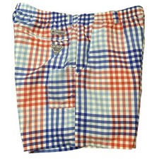 Columbia Men's PFG Backcast III Water Shorts Large Red Blue Check 1715381 Swim