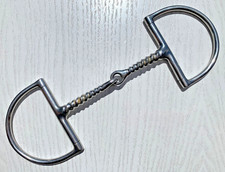 Corkscrew Hunter D-Ring Snaffle Bit, Stainless Steel, HORSE SIZE: 5.5 Inch