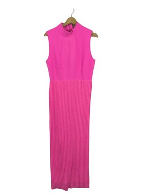 SOLACE LONDON Midikleid Damen Kleid Gr. DE 40 pink Casual-Look