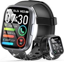 Smart Watch Answer Call 1.95  Touch Fitness Tracker 120 Sports Android iOS