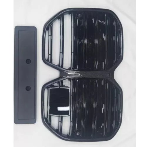 Se adapta a BMW G26 i4 2022-2024 parrilla delantera de fibra de carbono rejilla de doble línea - Imagen 2 de 5