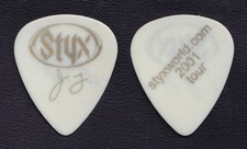 Styx James Young Signature White Guitar Pick - 2001 Tour