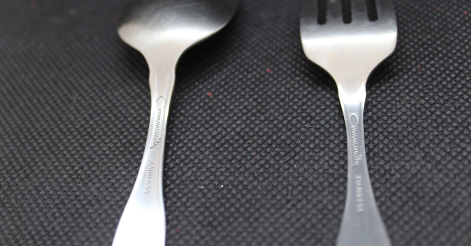 Vintage 80s Oneida Community Stainless Steel Fork & Spoon Kids Flatware 2 Pieces - Image 4 of 4