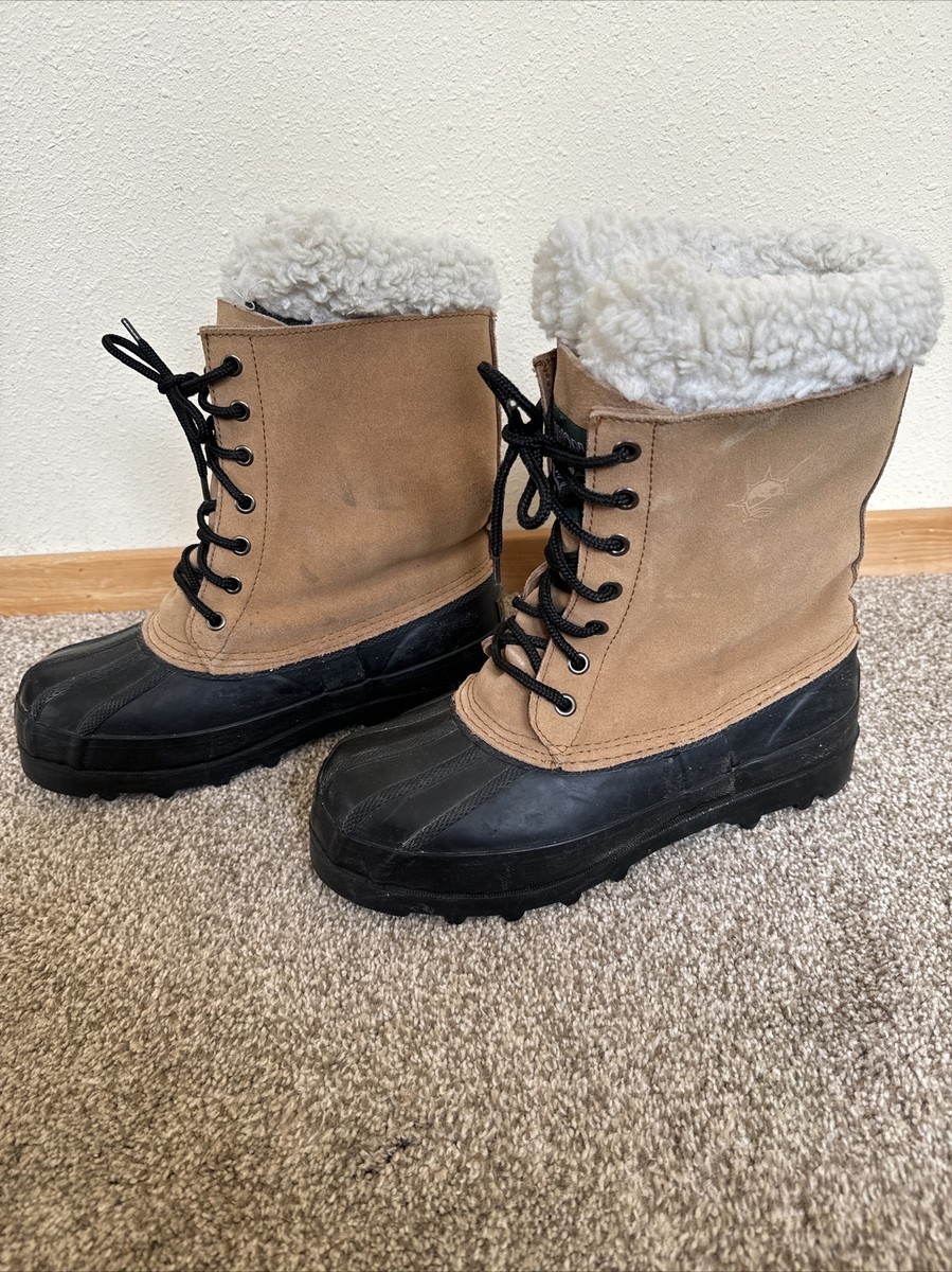 Yukon Glacier Winter Snow Lace Up Boots Mens Sz 8 M Wool  display picture 1