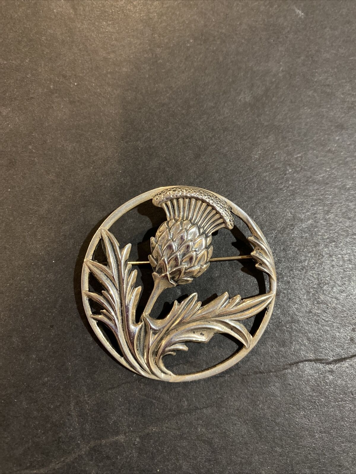 DANECRAFT Sterling Silver Brooch/Pin Thistle Flow… - image 2