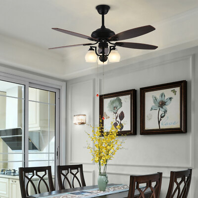 USA 52 inch Modern Ceiling Fan Light 