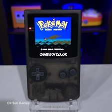 Clear Black Gameboy Color Console OLED Touch Screen GBC Game Boy