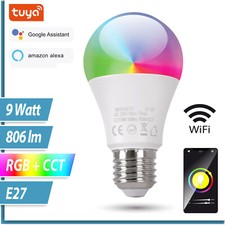 Smart Home LED E27 RGB CCT Lampe 9W WLAN Dimm...