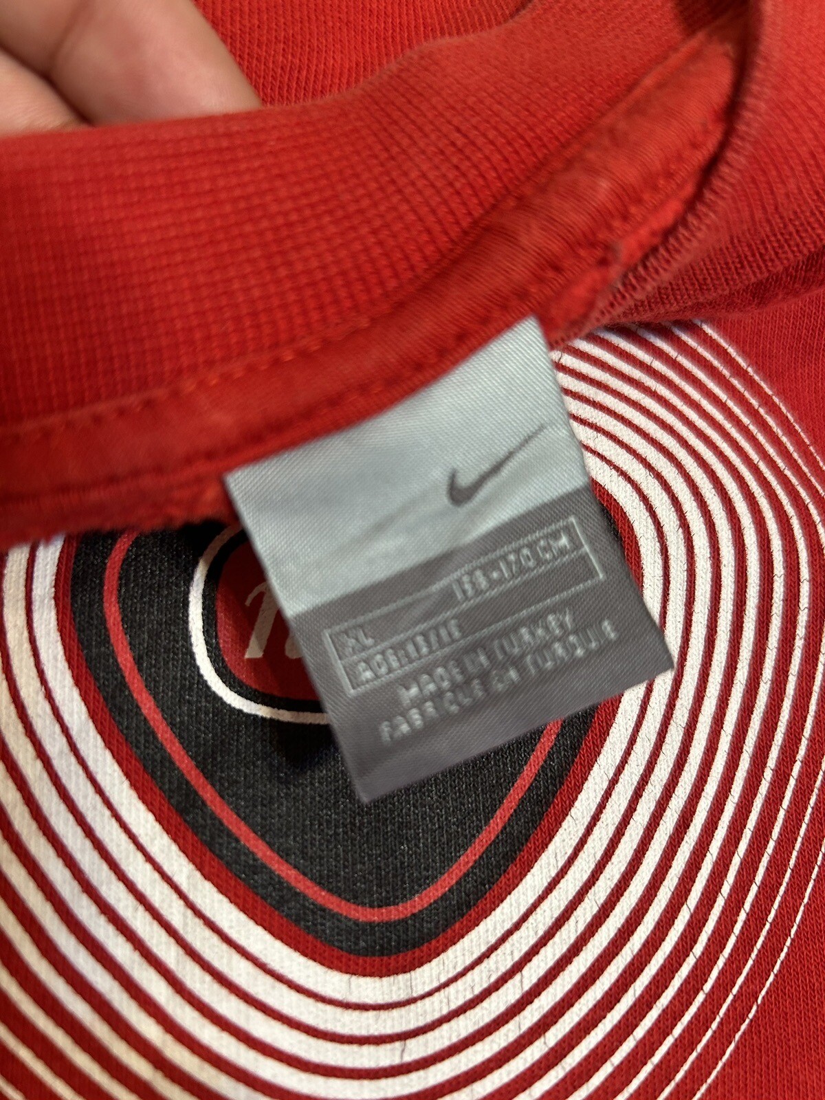 Vintage Nike Sweater Spell Out Red Graphic Jumper Size S Small Rare FICEN image 3