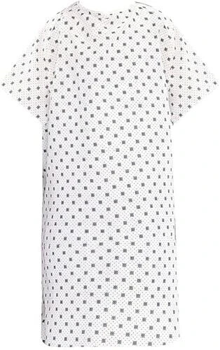 Unisex PATIENT GOWN NHS Wrap over Waist & Neck Tied Hospital Night dress - Picture 5 of 5