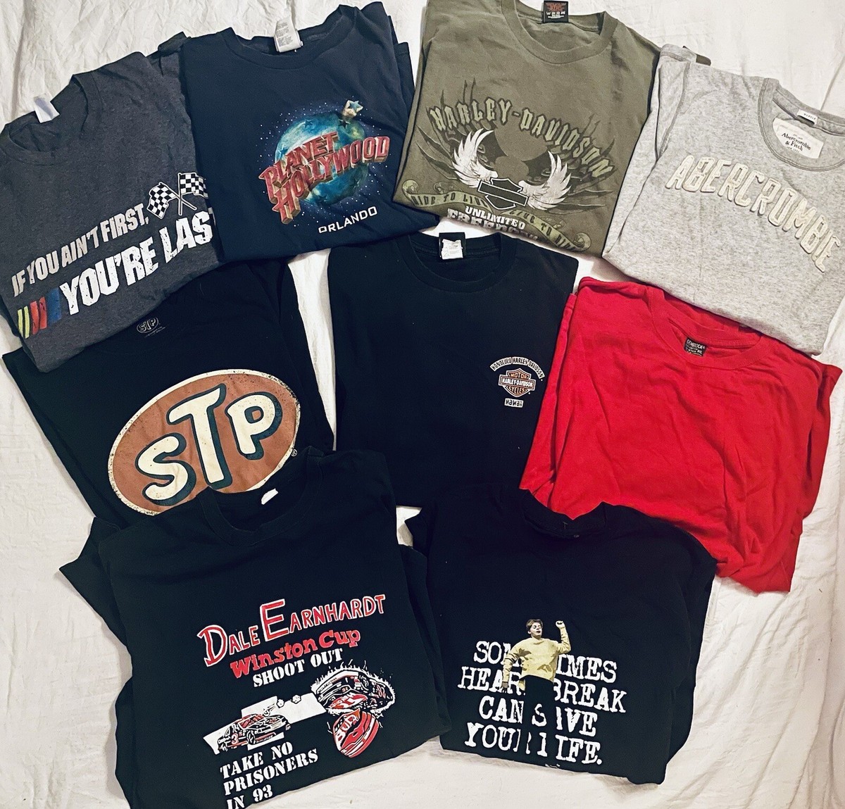 Vintage T-Shirts LOT Size XL Harley Davidson 80s 90s Abercrombie 