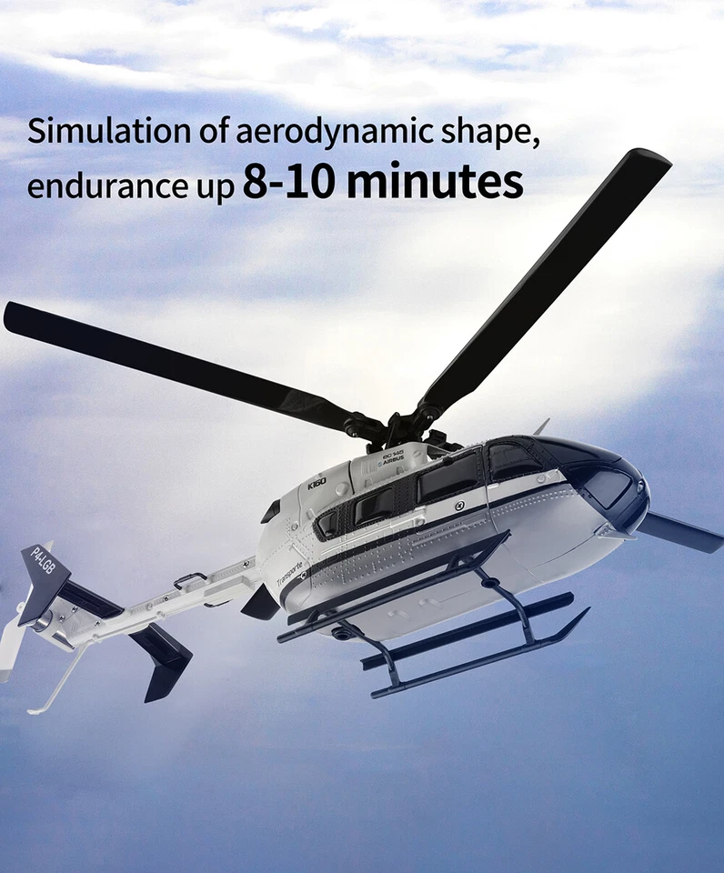 Wltoys K160 EC-145 Helicopter 4CH 6-Axis Gyro Positioning Aircraft Brushless RTF - Image 4 of 4