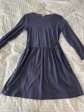 NEW - GAP adorable navy blue with pockets long sleeve dress - Petite S