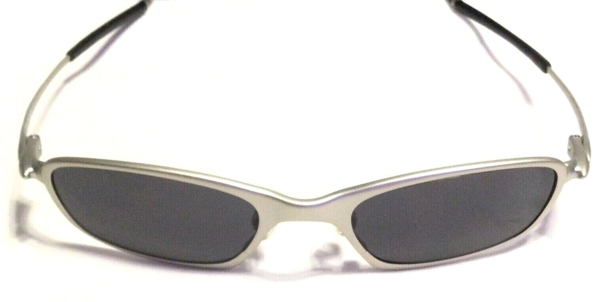 Ultra RARE Oakley O5 Wire Sunglasses Silver Frames W/ Black Carbon