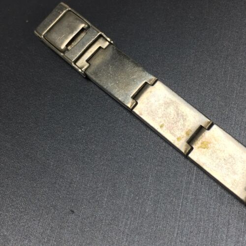 Bracciale antico Art Decò pasta cristallo strass trasparente 7" vintage - Foto 13 di 24