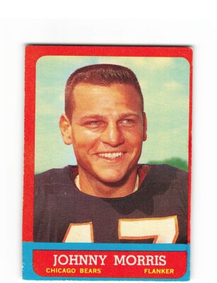 1963 TOPPS FOOTBALL JOHNNY MORRIS #63 CHICAGO BEARS MID GRADE LOOKS OK!