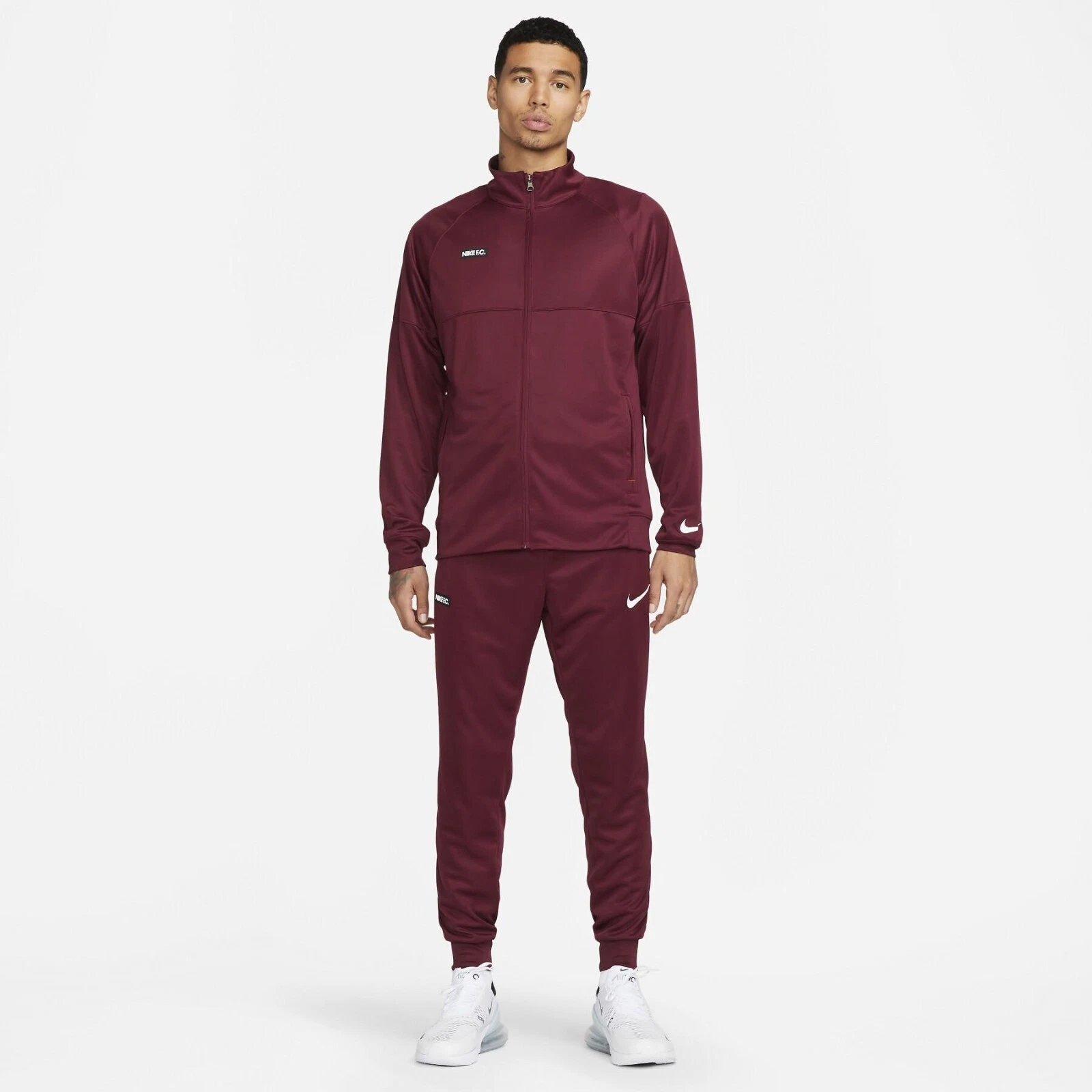 Nike Dri-FIT FC Libero Soccer Tracksuit Men's M Burgundy Performance Activewear 8