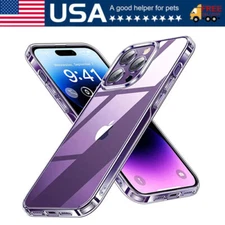 For iPhone 15 14 13 12 Pro Max 15 Plus 13 Clear Crystal Silicone Soft Case Cover