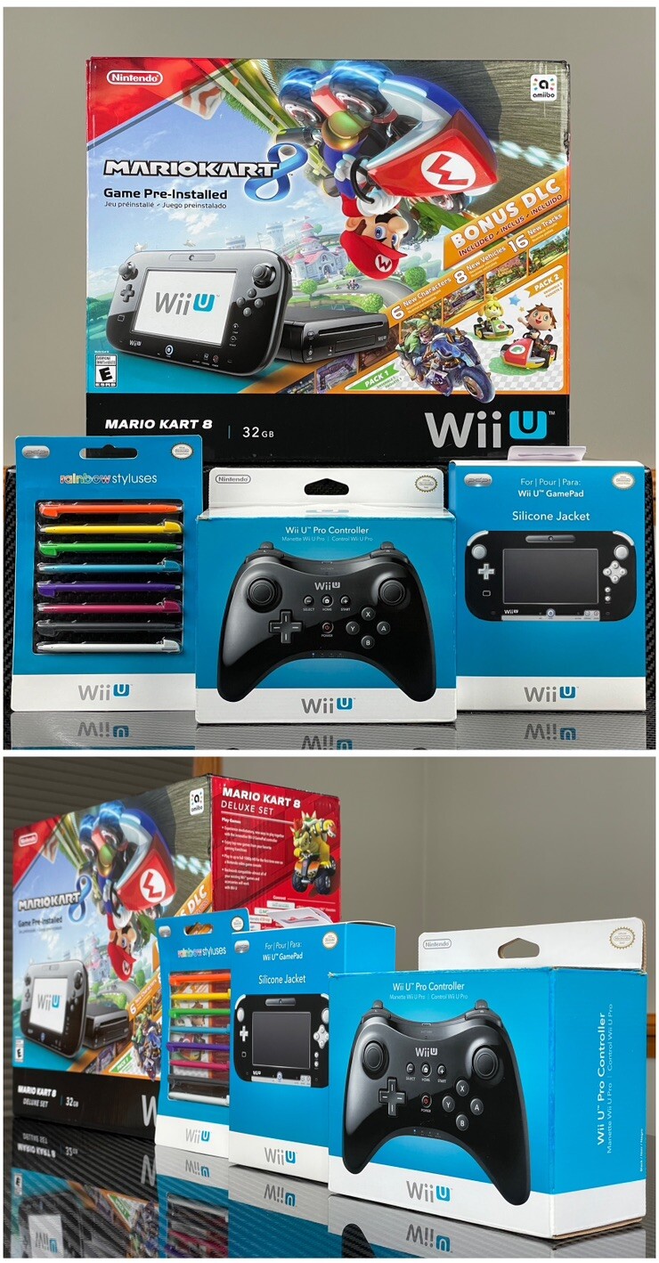 Nintendo Wii U Deluxe Set 32GB Black Console System New Mario Complete